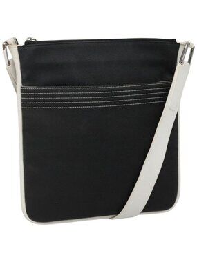 Authentic LOEWE Shoulder Bag PVC Black Silver
